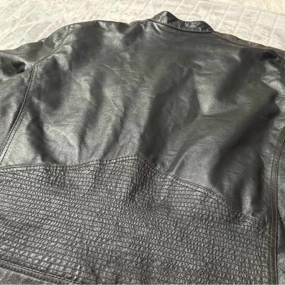 Wilsons Leather Mens Black Leather Jacket Size XXL - Picture 6 of 15